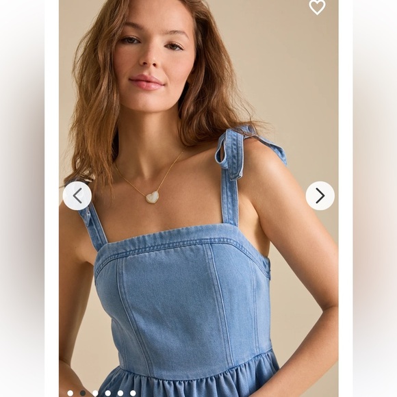 Morgan Denim Mini Dress Altar’d State New with Tags - Picture 3 of 6